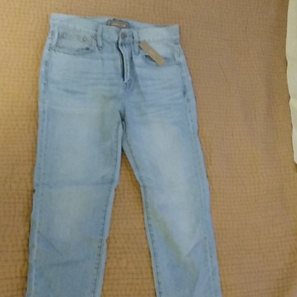 J Crew 27 P Petite Point Sur Straight Leg Jeans